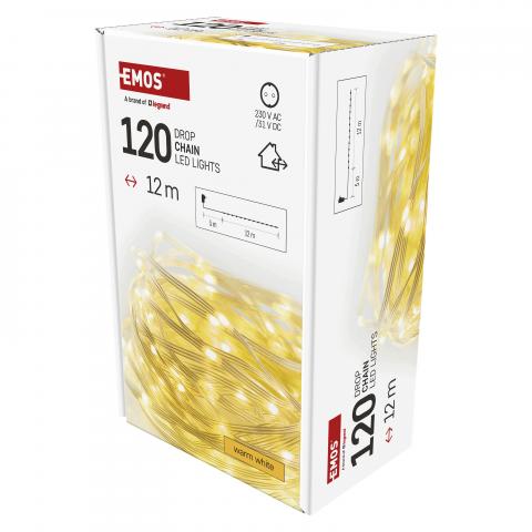 LED коледна верига 12 м топло бяла, снимка 2 - Светеща верига