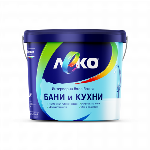 Боя за влaжни помещения Леко 3 л - Бои за баня и кухня