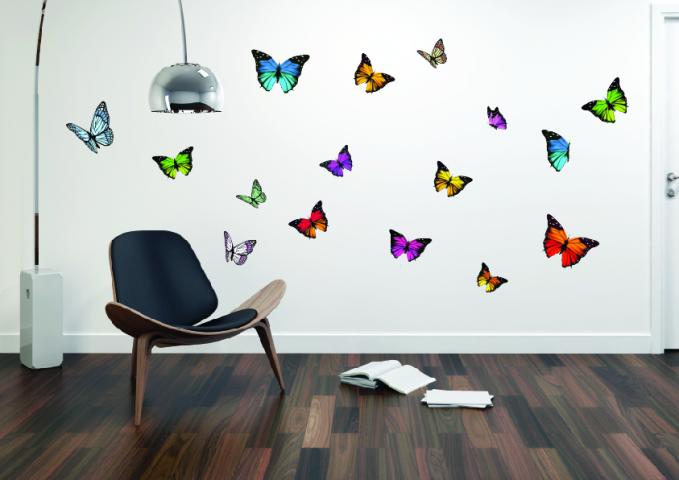 Стикер за стена Пеперуди 50x70 см - Постери и стикери
