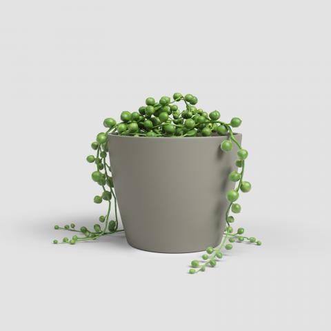 Кашпа Nubia ф15 см таупе, снимка 2 - Керамични кашпи