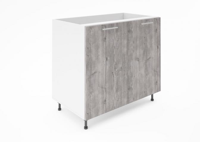 Крафт D6 долен шкаф с две врати (за мивка) 90см, дарк арамо - Модулни кухни с онлайн поръчка