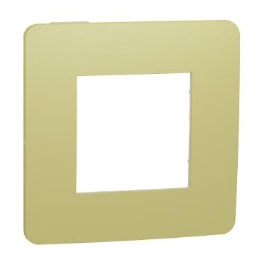 Декор. рамка Unica Studio Color 1X, зелена ябълка/бял - Ключове и контакти