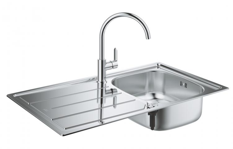 Кухненска мивка GROHE Sink Bundle 86x50 и смесител BauEdge - Кухненски мивки