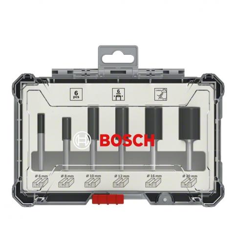 Комплект прави фрезери 6 мм Bosch 6 бр. - Фрезери, зенкери