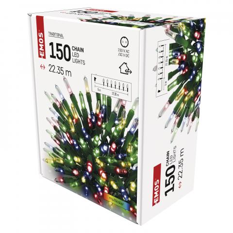 LED коледна верига – традиционна, 22,35м, снимка 2 - Светеща верига