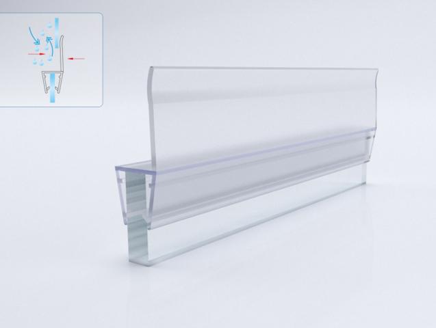 15мм Силиконова лайстна за стъкло на душ кабина, снимка 2 - Аксесоари