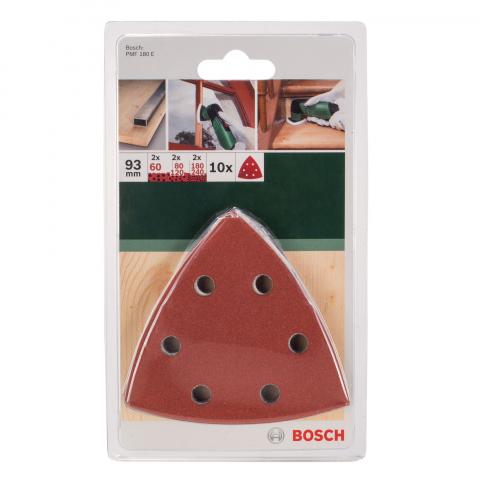 Комплект шкурки за дърво Bosch 10 бр., снимка 2 - Шкурка комплекти