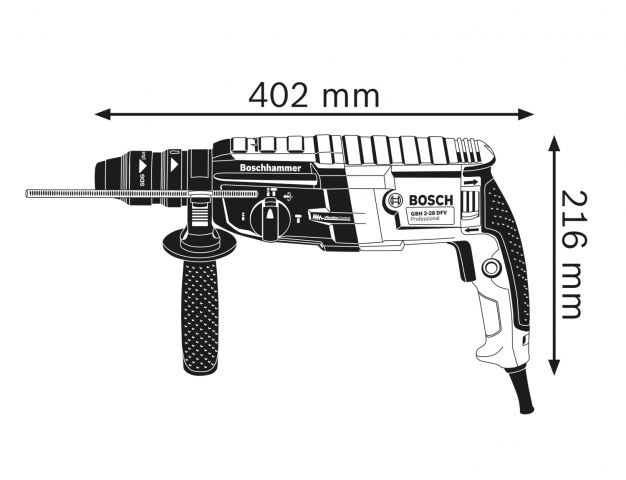 Перфоратор  Bosch Blue GBH 2-28, снимка 5 - Електроинструменти