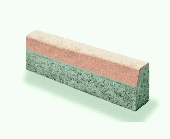 Градински бордюр, червен 50х8х16 см - Бетонови настилки