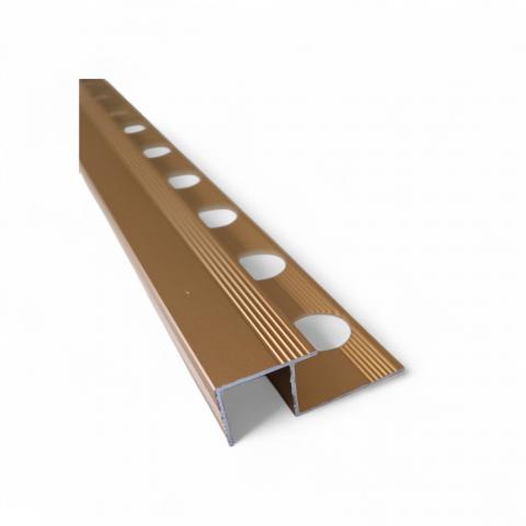 Алуминиев външен ъгъл 1х250 см злато мат - Профили