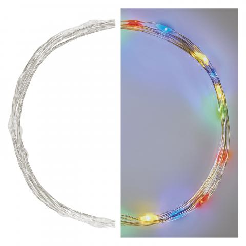 LED коледна верига, 1.9м многоцветна, снимка 2 - Светеща верига