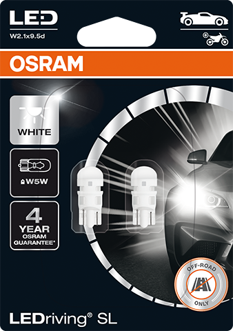 OSRAM - Крушка OSRAM W5W, 12V, 5W, 2 броя