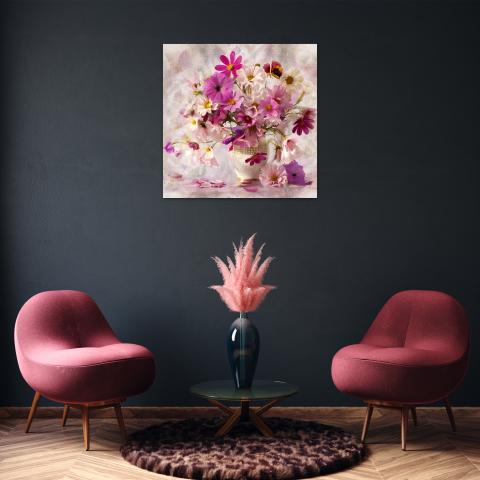 Картина Magenta flowers 50x50 см - Картини и рамки