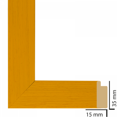 Рамка с паспарту дърво 40х50 см жълто - Картини и рамки