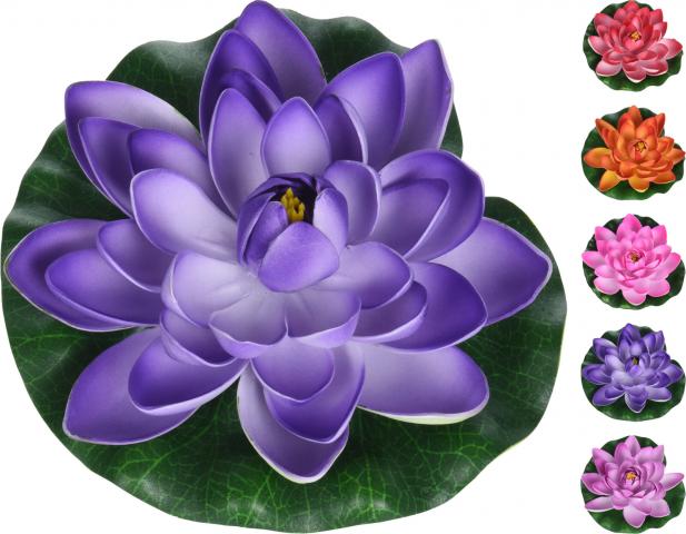 Изкуствено цвете Водна лилия 18см - Единични цветя