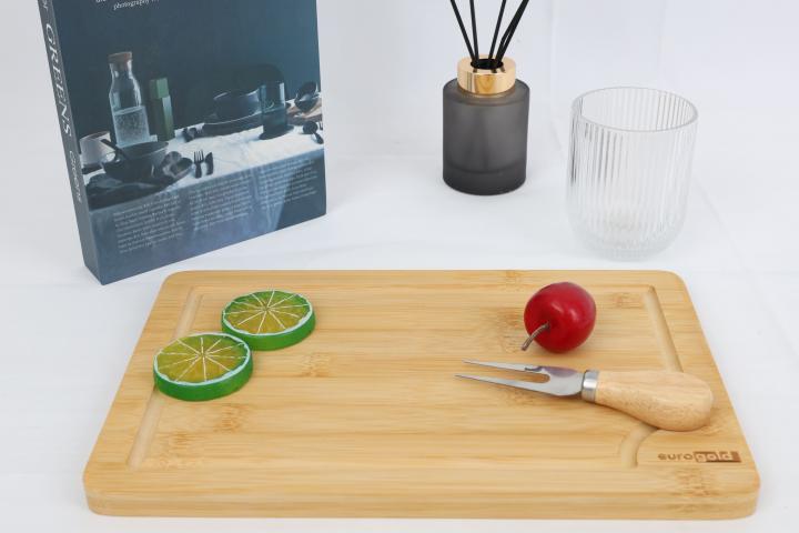 Бамбукова дъска за рязане Chop 38x25.5 см, снимка 2 - Аксесоари за готвене