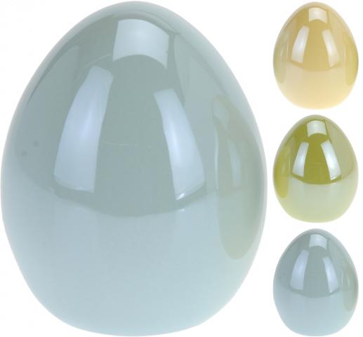 Яйце с перлен цвят 8см, керамично - Великденска украса