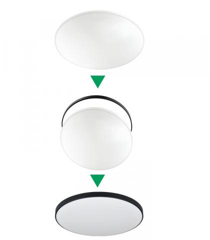 LED плафон Saturn 32W 2880Lm 3CCT IP44 Ф380 с два ринга, снимка 5 - Лампи за баня