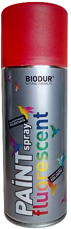 Флуоресцентен Спрей Biodur 400 мл RAL 3026 червен - Спрей бои универсални