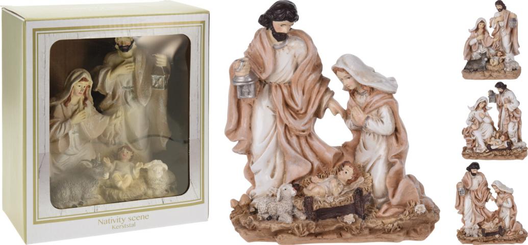 Фигура Рождество Христово 18см, 4 дизайна, снимка 2 - Коледни фигури