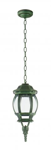 ГЛ Валенсия висяща стъкло метал зелена патина - Градински лампи