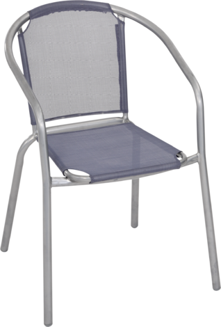 Промостол син, текстилен - Метални столове