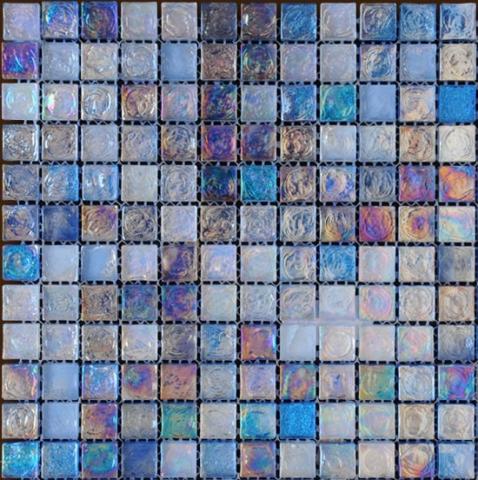 Стъклена мозайка 30х30 Син нюанс - Стъклени