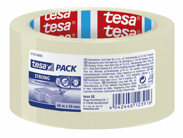 Пакетираща лента TESA 66Х50 прозрачна - Пакетажни ленти