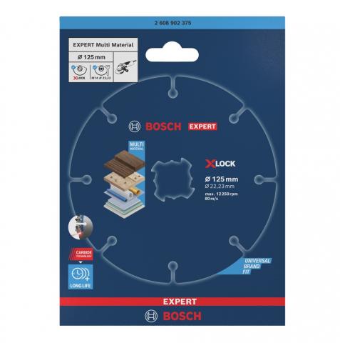 Карбиден диск Bosch Expert MM 125х22.23 мм, снимка 3 - Дискове за други материали