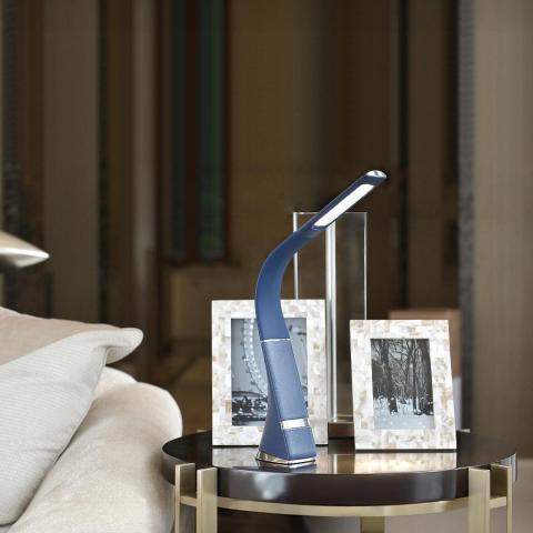 LED настолна лампа U2C, 7W синя - Настолни лампи