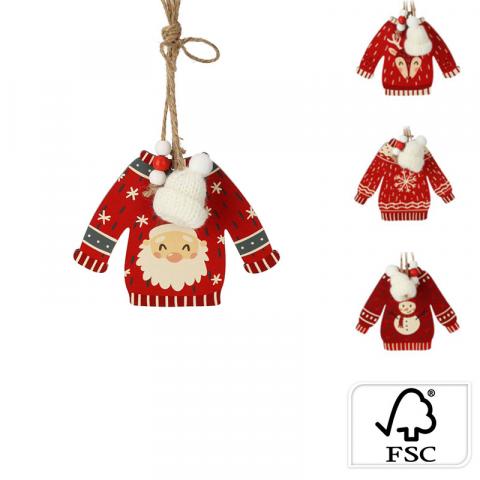Коледна декорация за елха пуловер 4 дизайна - Висулки за елха