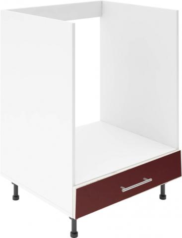 Крафт D8 долен шкаф за фурна 60см, бордо гланц - Модулни кухни с онлайн поръчка