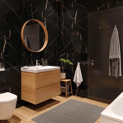 SPC Стенен Панел Calacatta Black 30x60, снимка 2 - Облицовъчни плочи