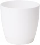 Саксия Toscana ф13см, бяла с клик-подложка