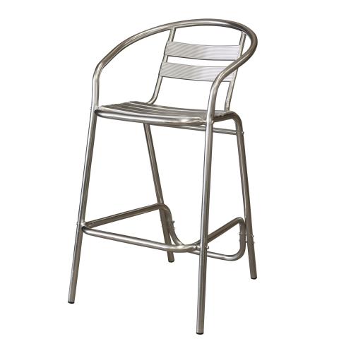 Алуминиев Бар стол 52х58х97 см, снимка 4 - Метални столове