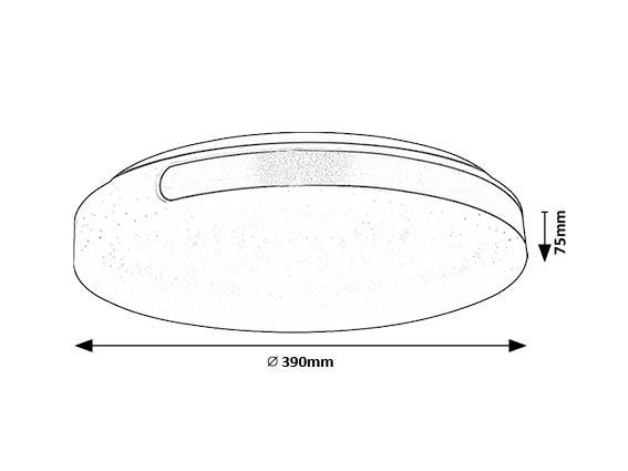 LED плафон Danuta2 ф390 24W 1700Lm 4000K, снимка 3 - Плафони