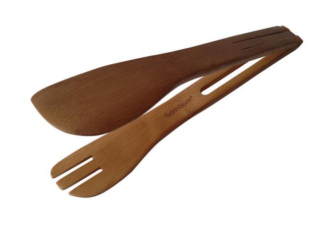 Бамбукова щипка за сервиране - Аксесоари за готвене