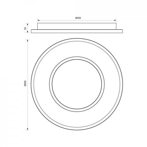LED плафон Gala 230 V бял, снимка 6 - Плафони
