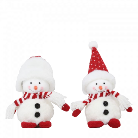 Декорация снежен човек 19 см 2 дизайна - Коледни фигури
