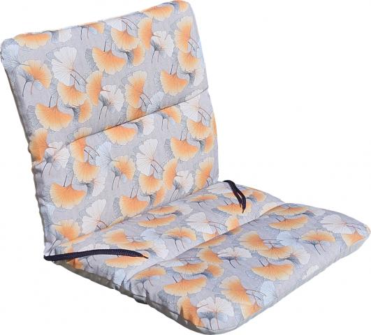 Градинска възглавница 90х44х6 см гинко/сиво - Текстилен