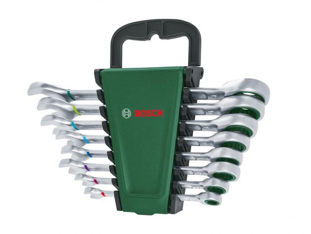 Комплект гаечни ключове с тресчотка Bosch 8 бр. - Комплекти ключове