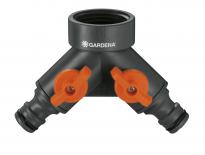 Приставка с две разклонения 1/2" и 3/4" Gardena