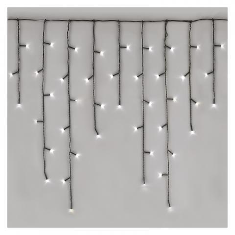LED коледни висулки, 3,6м студено бяло - Светеща мрежа/завеса