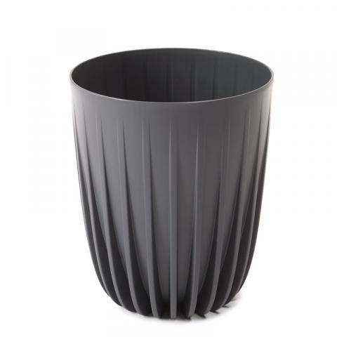 Кашпа Mira ECO recycled ф25х29 см сива - Пластмасови кашпи