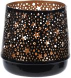 Свещник за чаени свещи " Звезди" 12 см черен