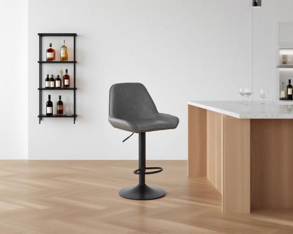 Бар стол Lumi сив, снимка 2 - Столове