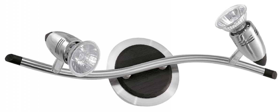 Спот KOLOS 3 LED 2x4W мат хром+венге - Спотове