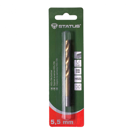 Свредло за метал HSS+TIN Status-  5,5 mm - Свредла за метал