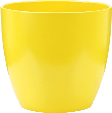 Кашпа жълта матирана Ф:13см - Керамични кашпи