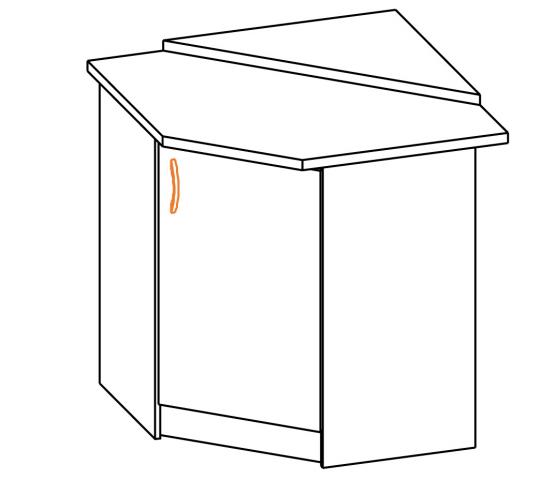 Долен ъглов шкаф Алина 90см ЕЛША - Модулни кухни с онлайн поръчка